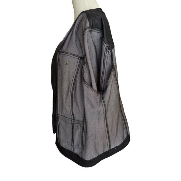 Ruby Rd Woman Black Round Neck Long Sleeve Full Zip Jacket Women's Sz 20W - Picture 11 of 16